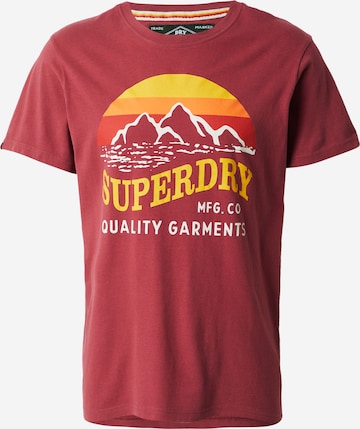 Superdry Tričko 'Great Outdoors' - Červená: predná strana