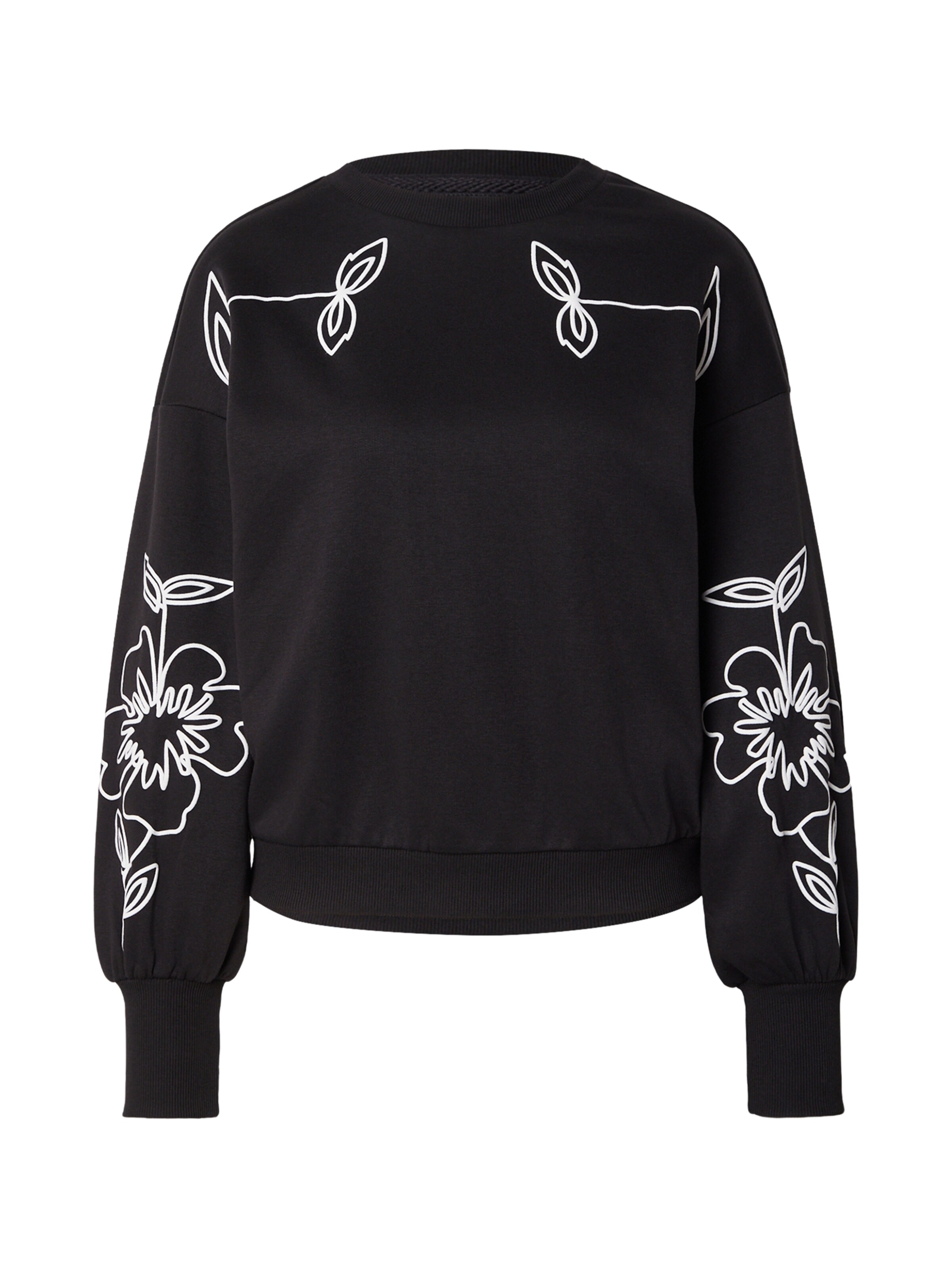 ONLY Sweat-shirt 'ONLBrooke' en XS en noir / blanc, Vue avec produit