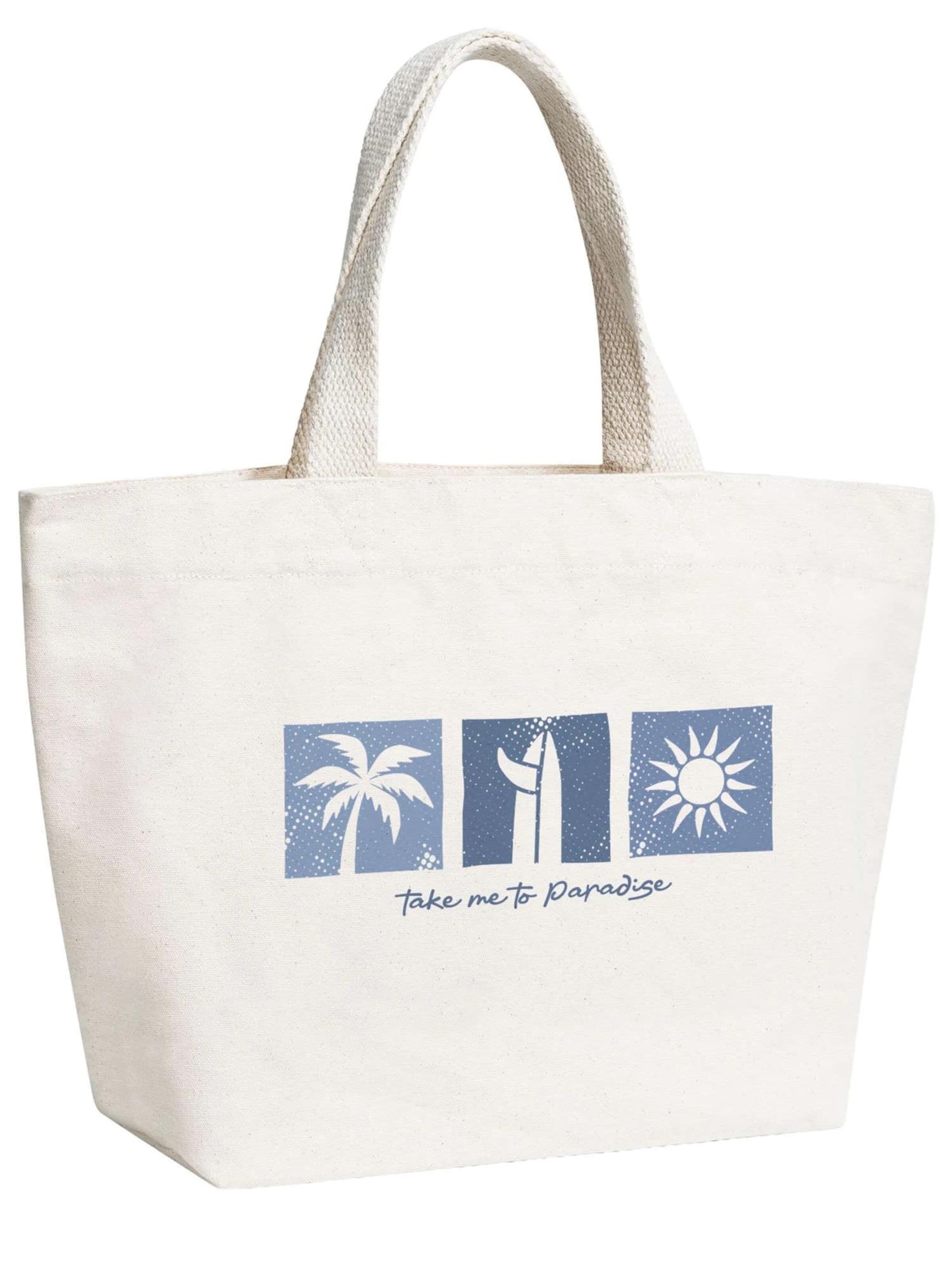 Neverless Strandtasche 'Paradise'‌‌‌‌‌‌‌‌‌‌ in Beige: Vorderseite