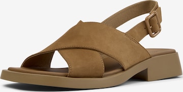 CAMPER - Sandália 'Dana' em castanho: frente