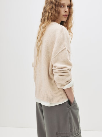 Pull&Bear Knit Cardigan in Beige