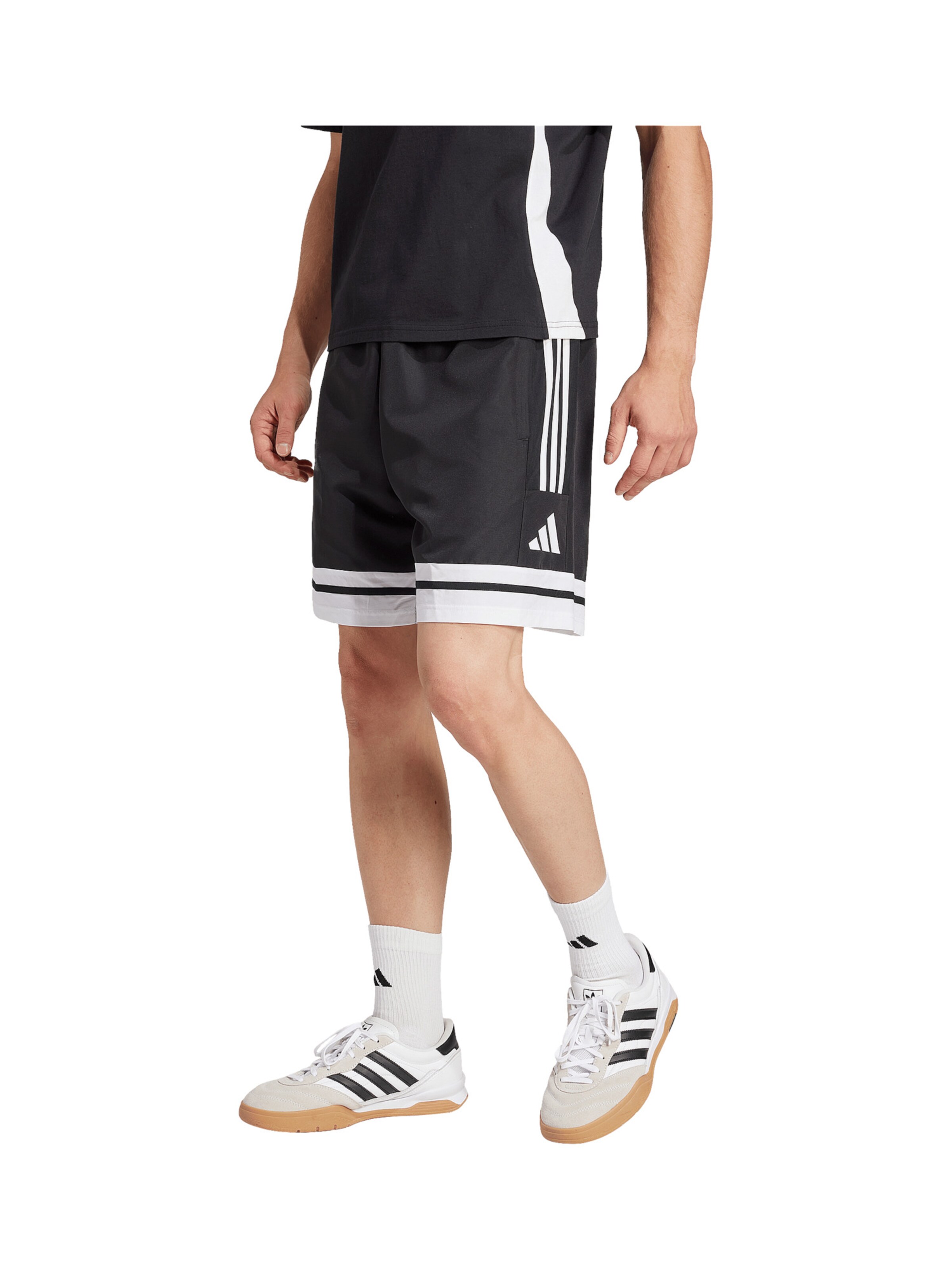 ADIDAS PERFORMANCE Loosefit Sportshorts 'Squadra 25 Downtime' in Schwarz: Vorderseite