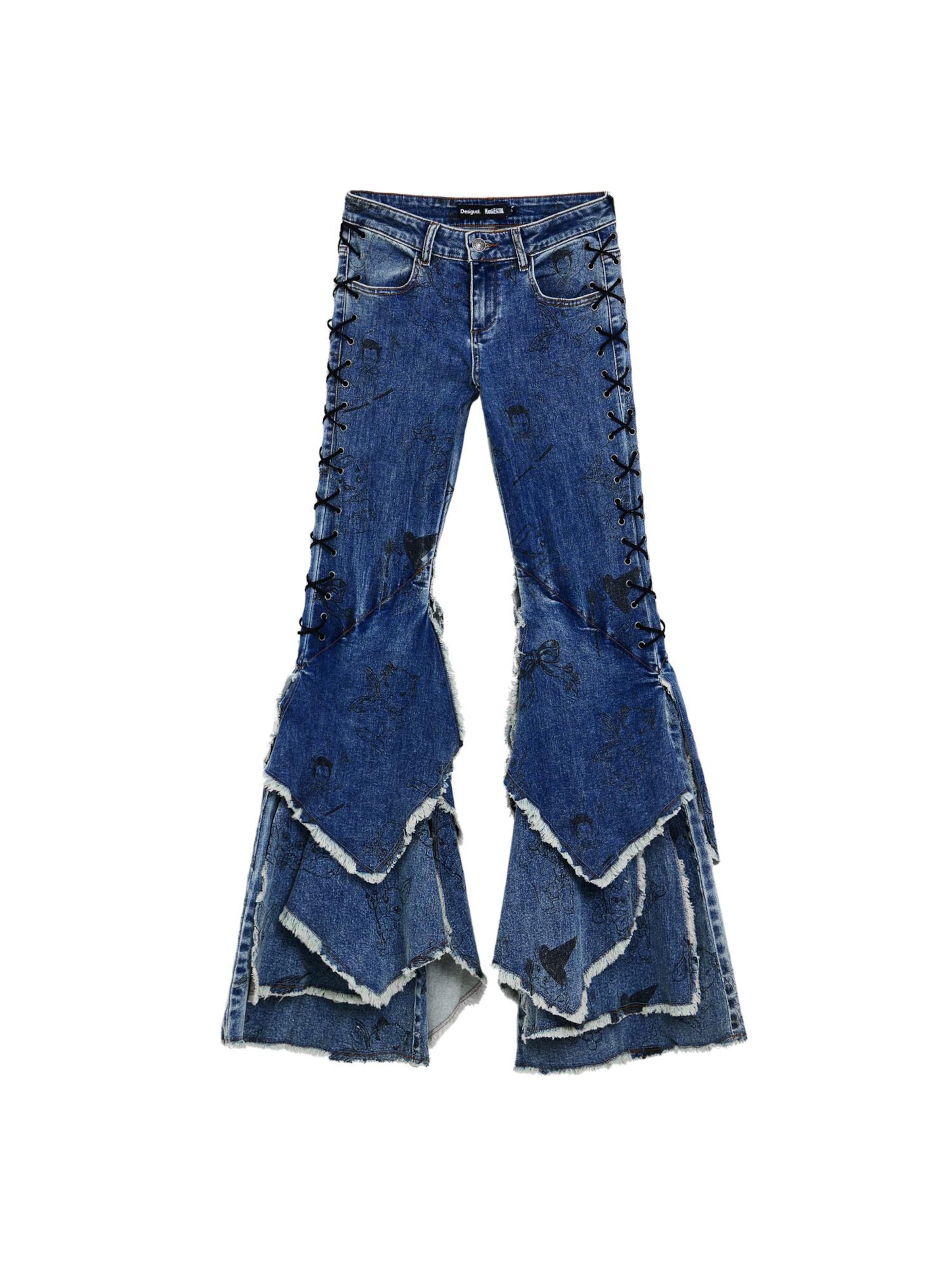Desigual Flared Jeans in Blau: Vorderseite