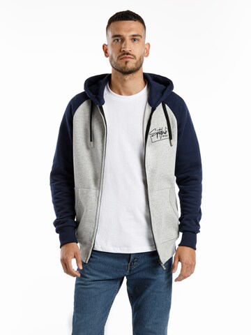 SPITZBUB Zip-Up Hoodie 'Carlo' in Blue: front