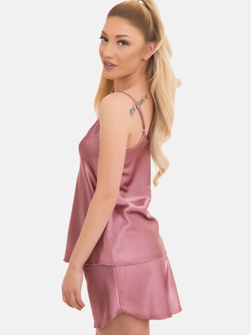 Evoni Pajama 'Set aus Satin' in Pink