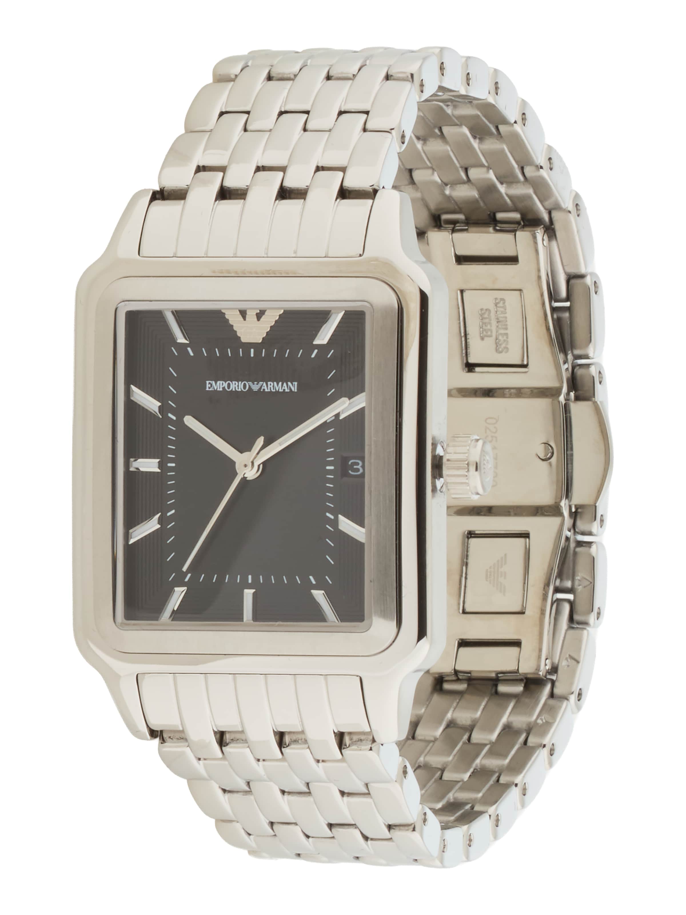 Montre à affichage analogique Emporio Armani en argent : devant