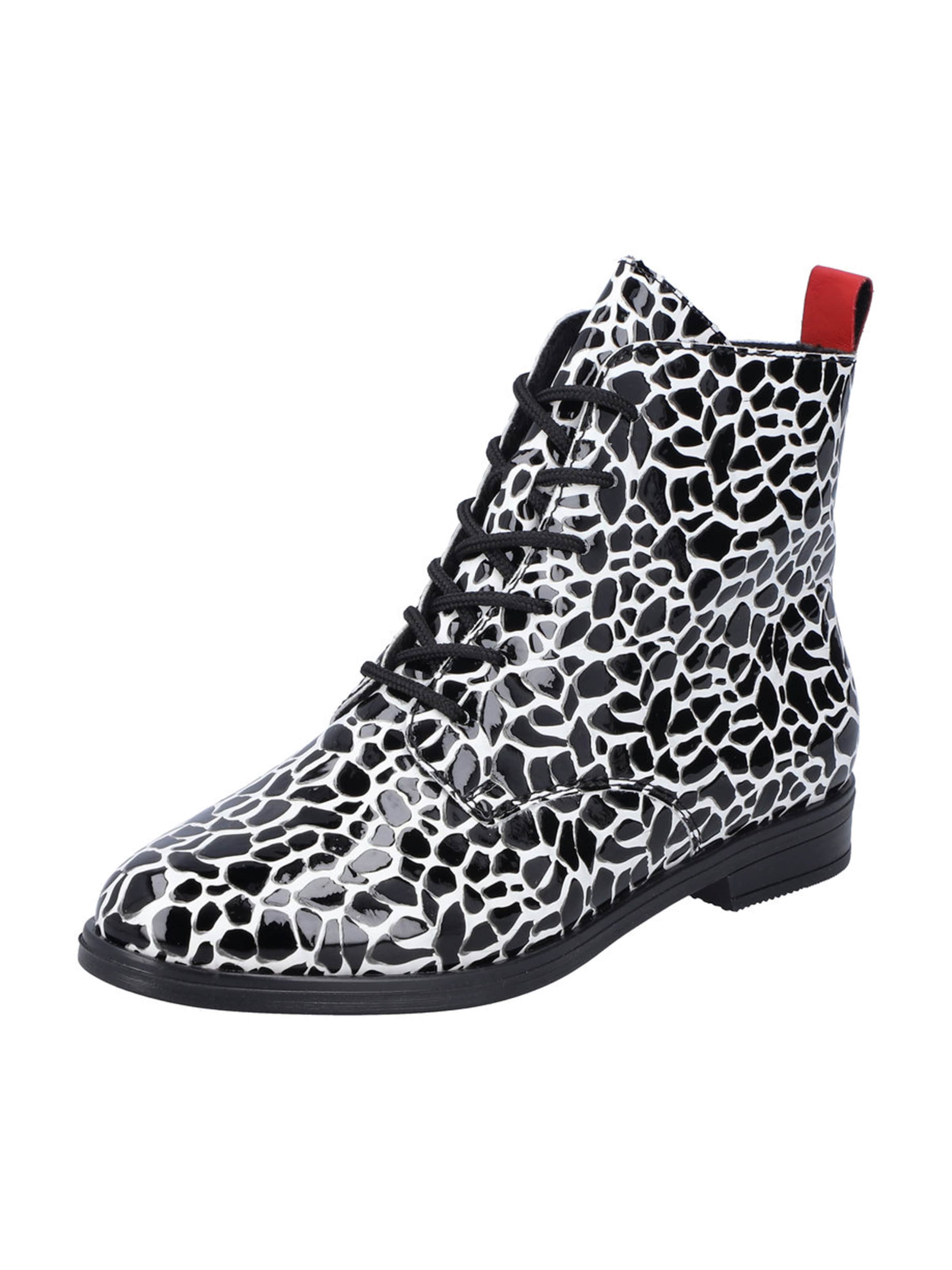 Rieker Lace-Up Ankle Boots in Black: front