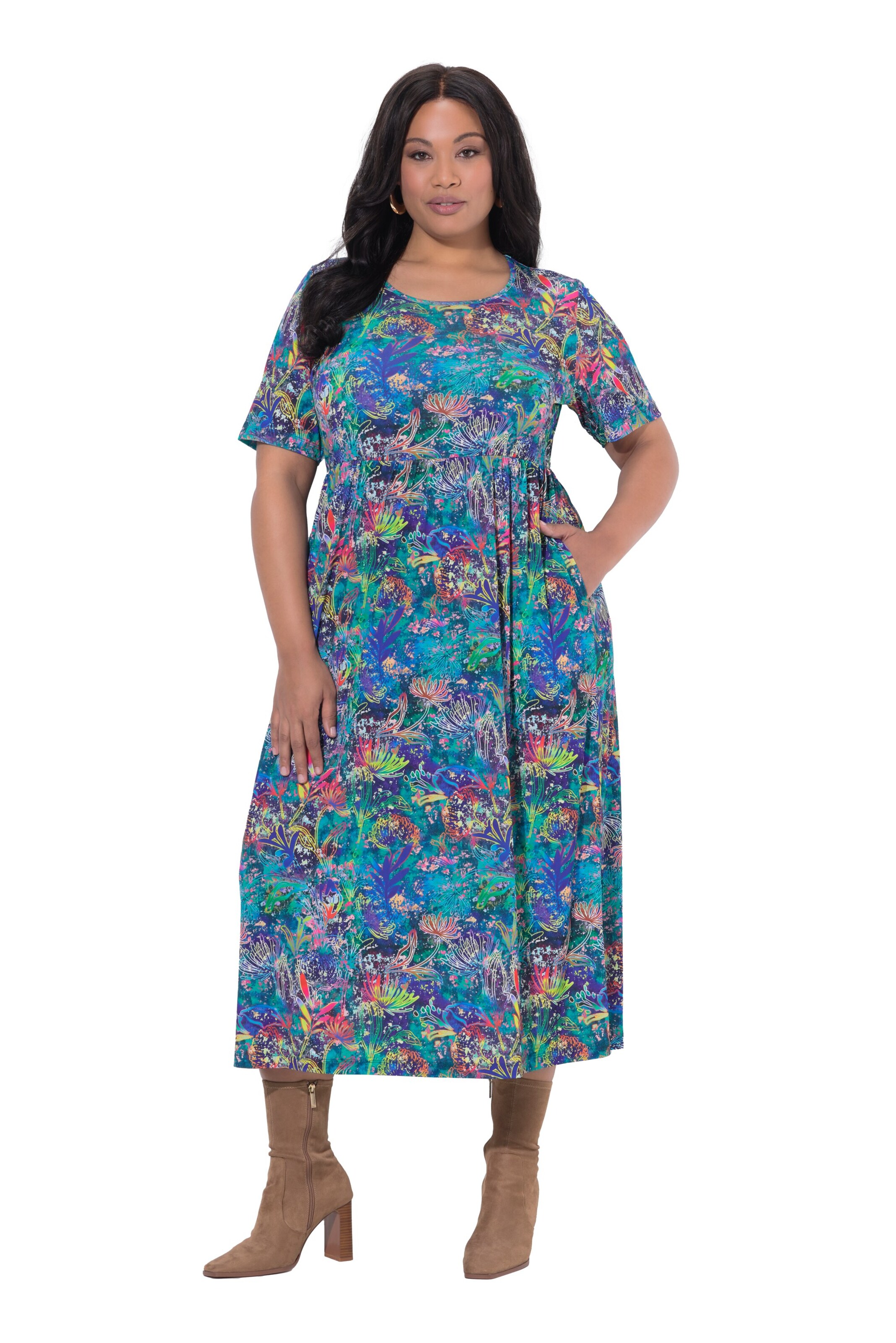 Ulla Popken Kleid in Blau: Vorderseite