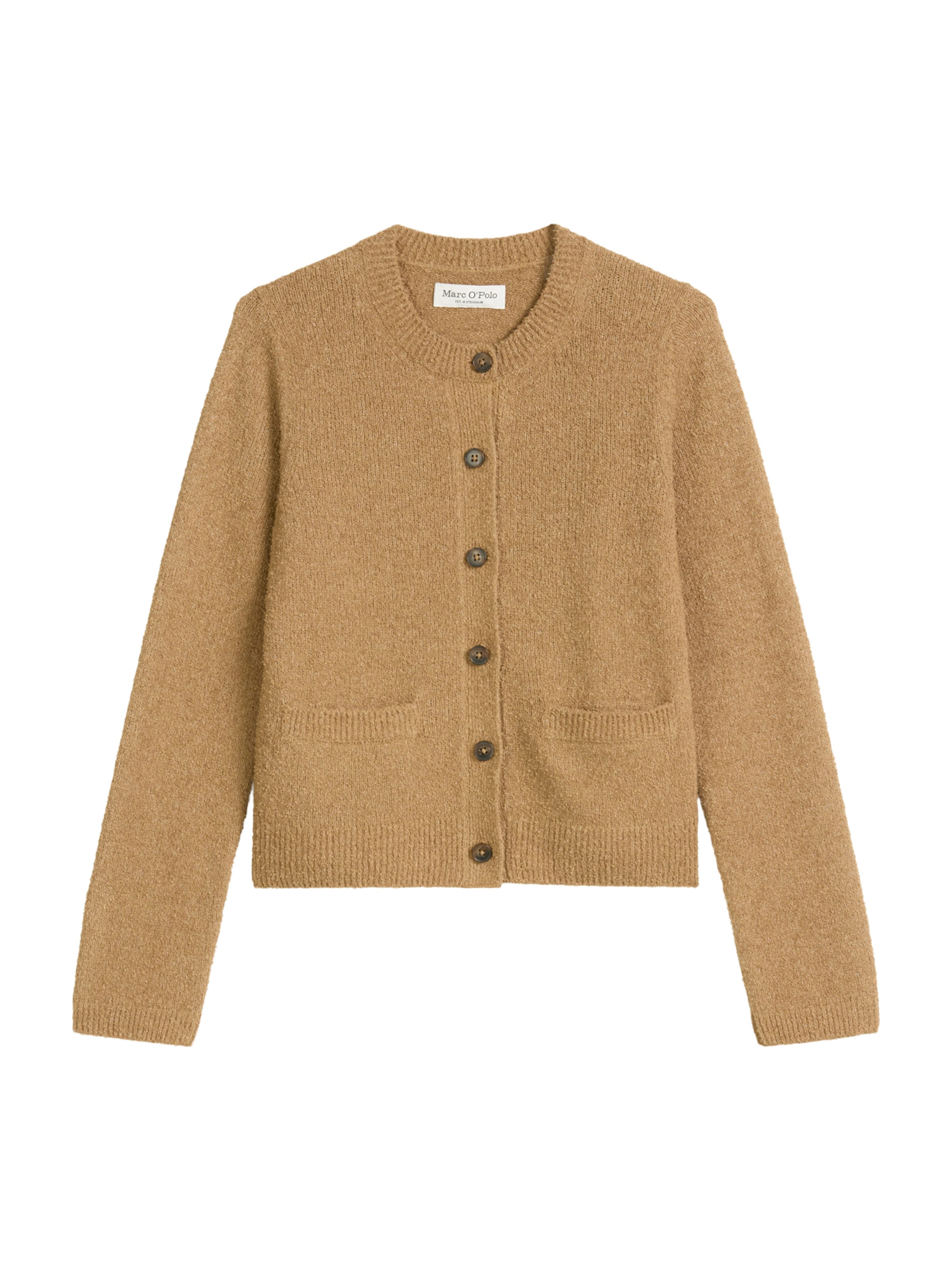 Marc O'Polo Πλεκτή ζακέτα σε καφέ: μπροστά