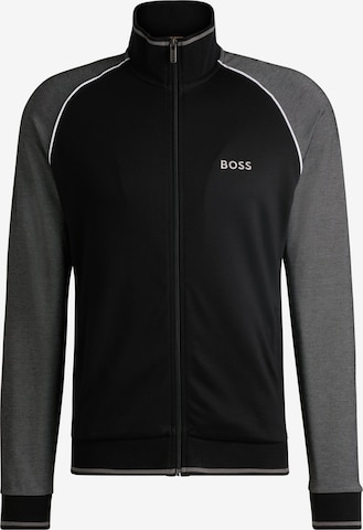 BOSS Sweatvest in Zwart: voorkant