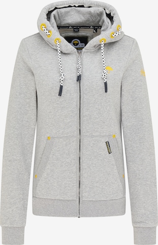 Schmuddelwedda Zip-Up Hoodie in Grey: front