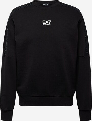 EA7 Emporio Armani Sweatshirt in Zwart: voorkant