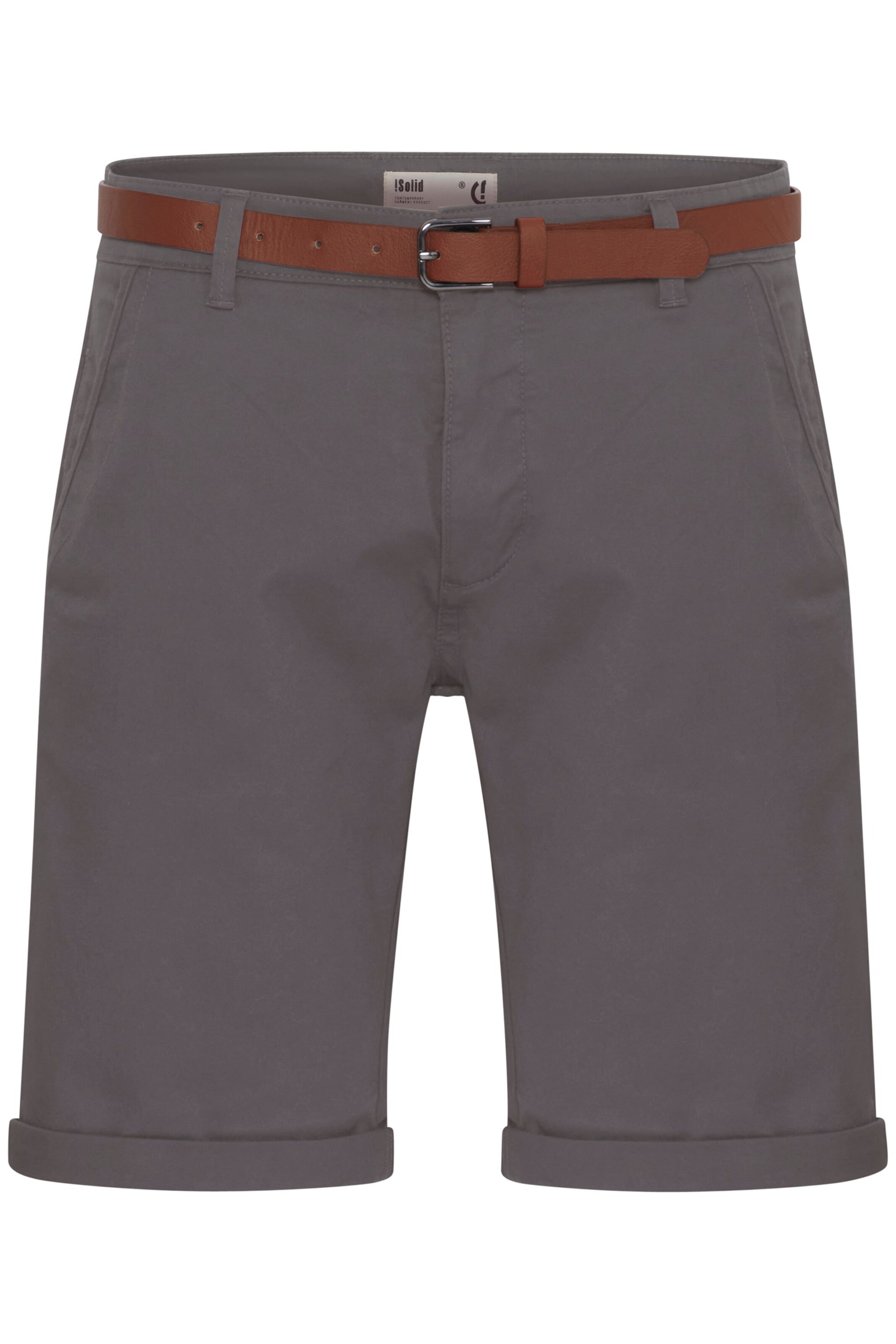 !Solid Regular Chinoshorts 'Montijo' in Grau: Vorderseite