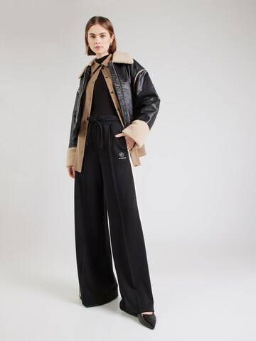 Wide leg Pantaloni de la Elias Rumelis pe negru