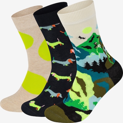 Happy Socks Socks in Beige / Blue / Green / Orange / Black, Item view