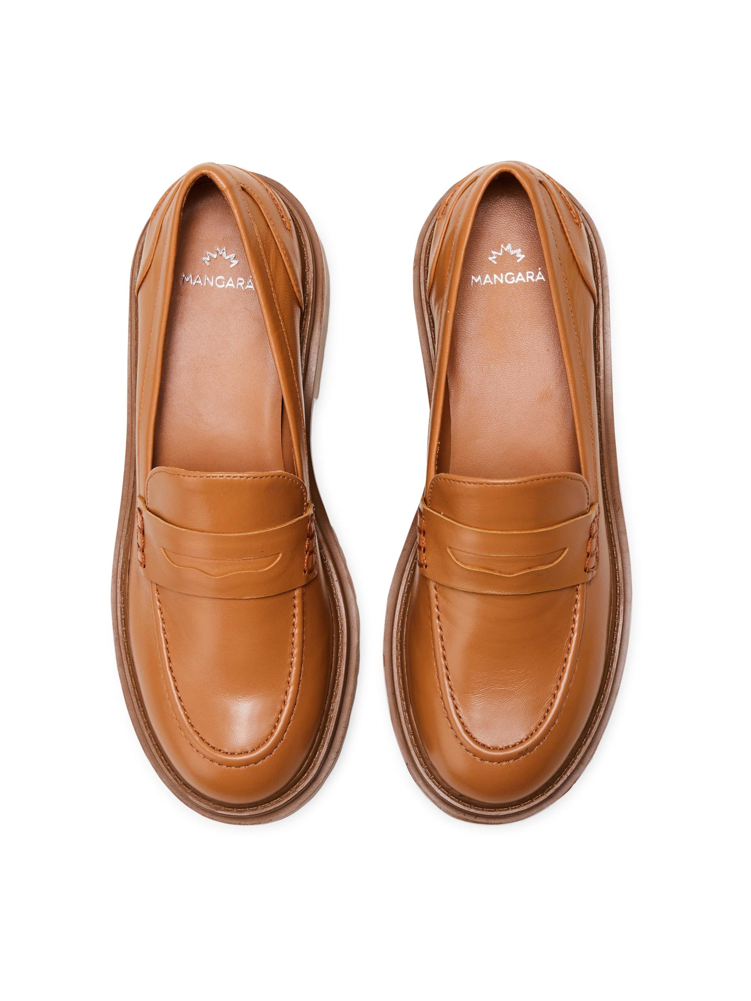 Mangara Atelier Mocassins 'Mocassins Carvalho em cuir' in Bruin