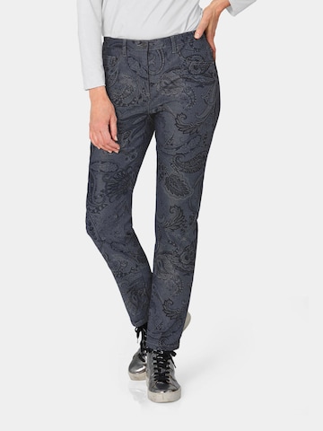 Regular Pantalon 'CARLA' Goldner en gris : devant