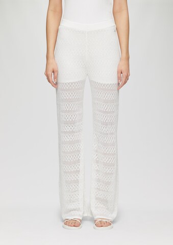 Wide Leg Pantalon QS en beige : devant