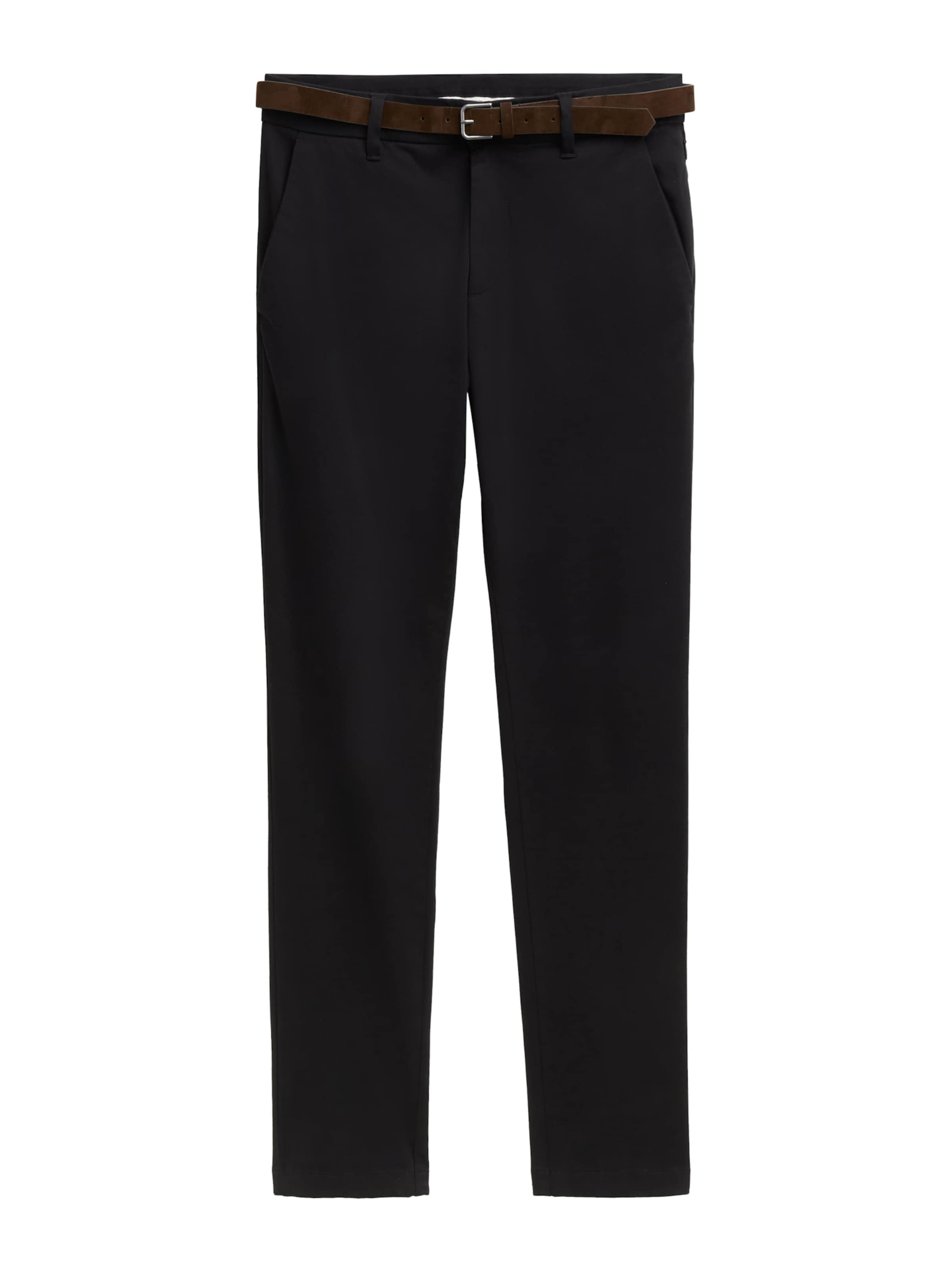 Slimfit Pantaloni chino 'Travis' di TOM TAILOR in nero: frontale