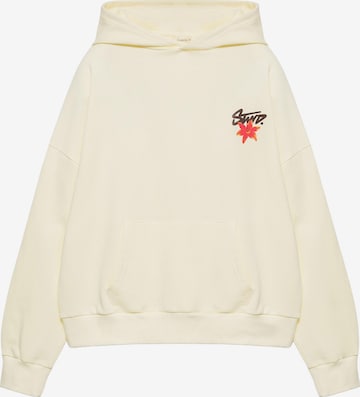 Pull&BearSweater majica 'STWD' - bež boja: prednji dio