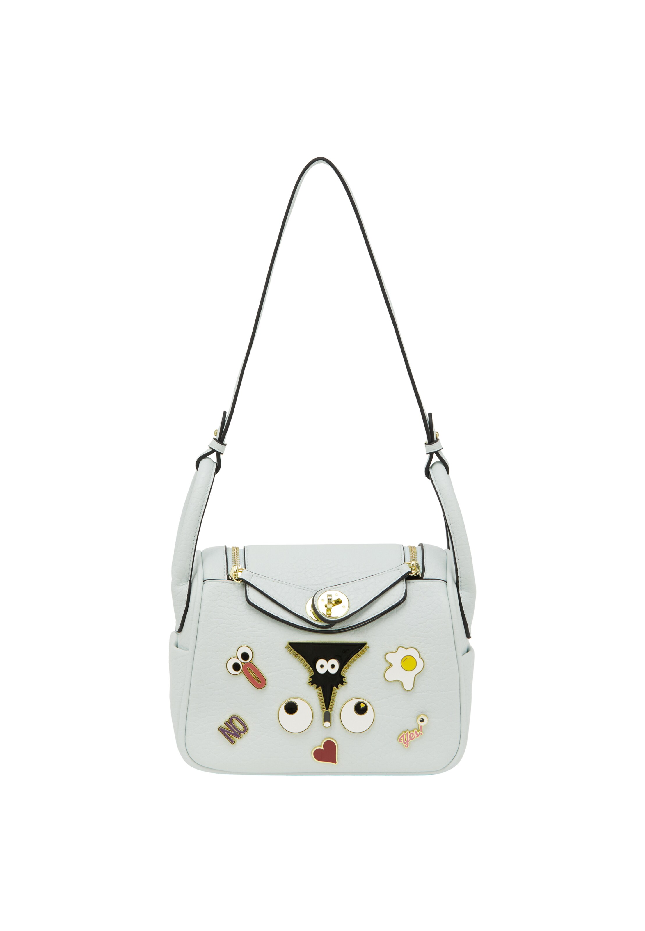 MYMO Torba za čez ramo 'Pop Eyetheme' | zelena barva: sprednja stran