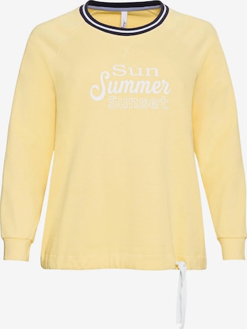SHEEGO Sweatshirt in Yellow: front