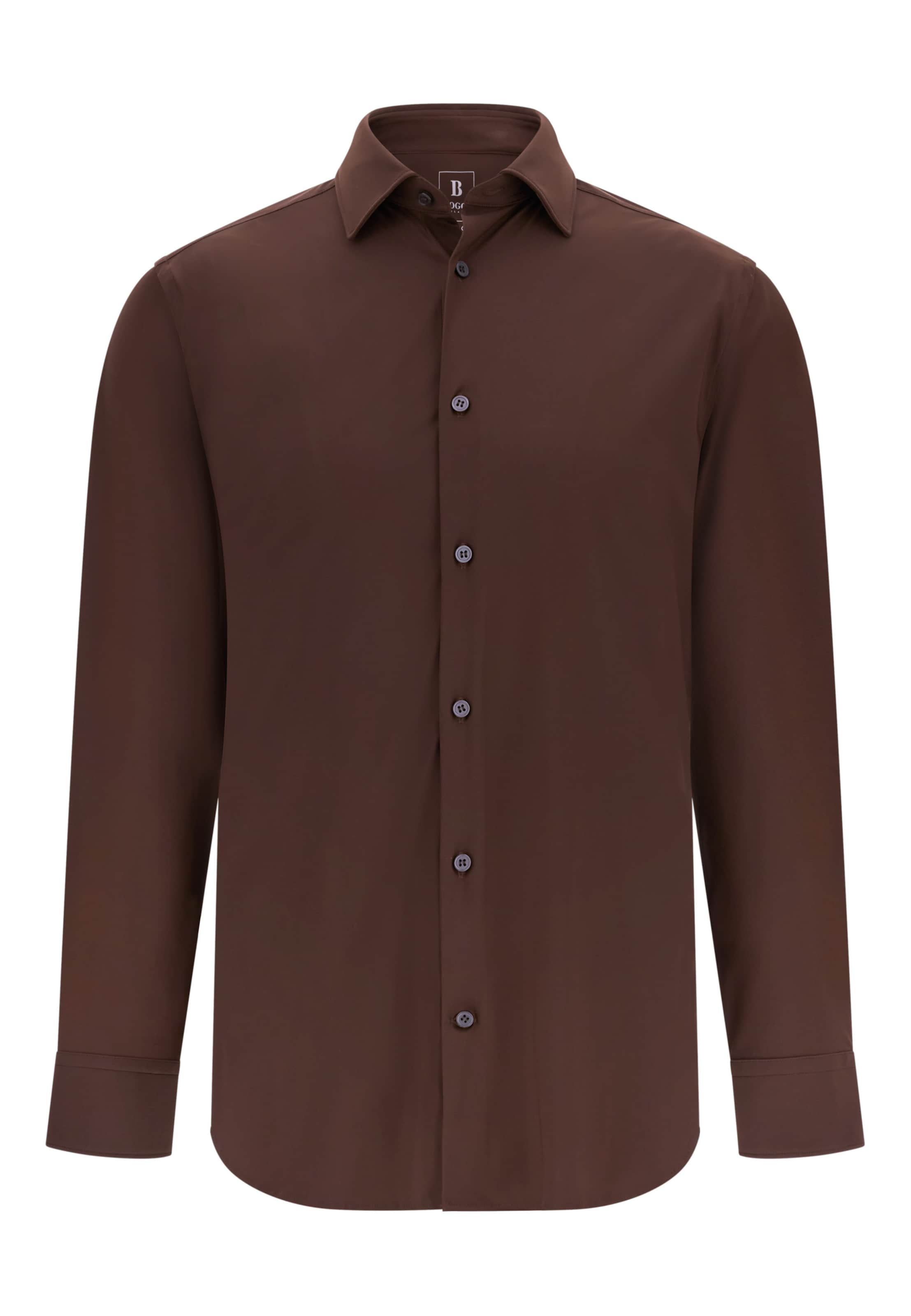 Boggi Milano Regular fit Srajca | rjava barva: sprednja stran