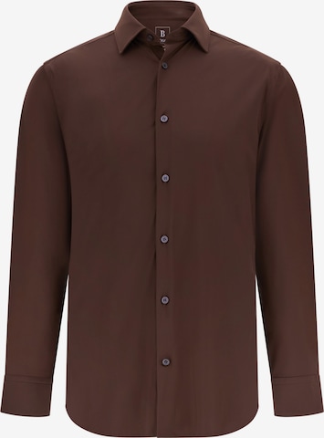 Chemise Boggi Milano en marron : devant