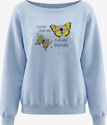 Sweat-shirt MYMO en bleu : devant