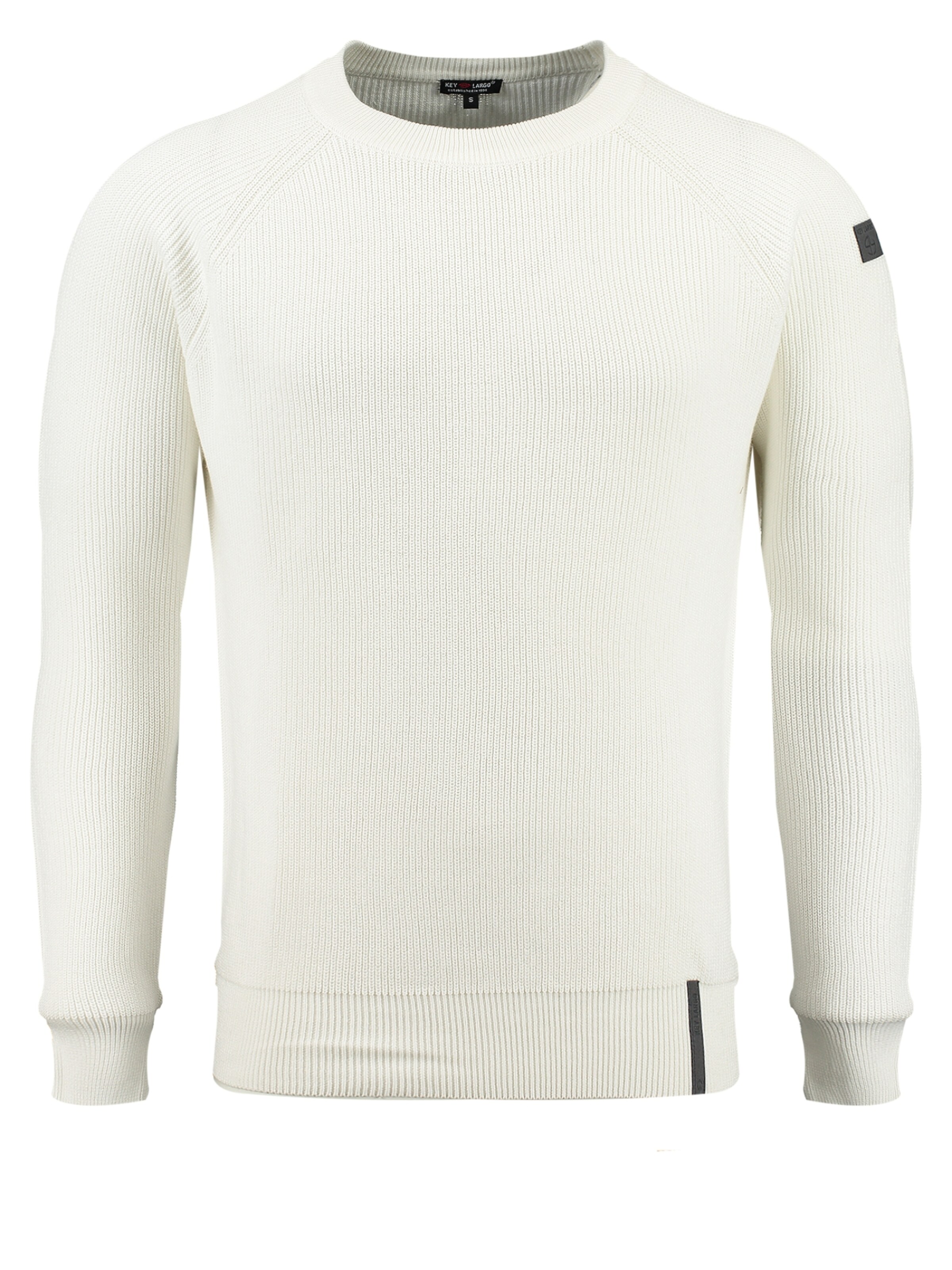 Key Largo Pullover 'SCOOTER' in Weiß: Vorderseite