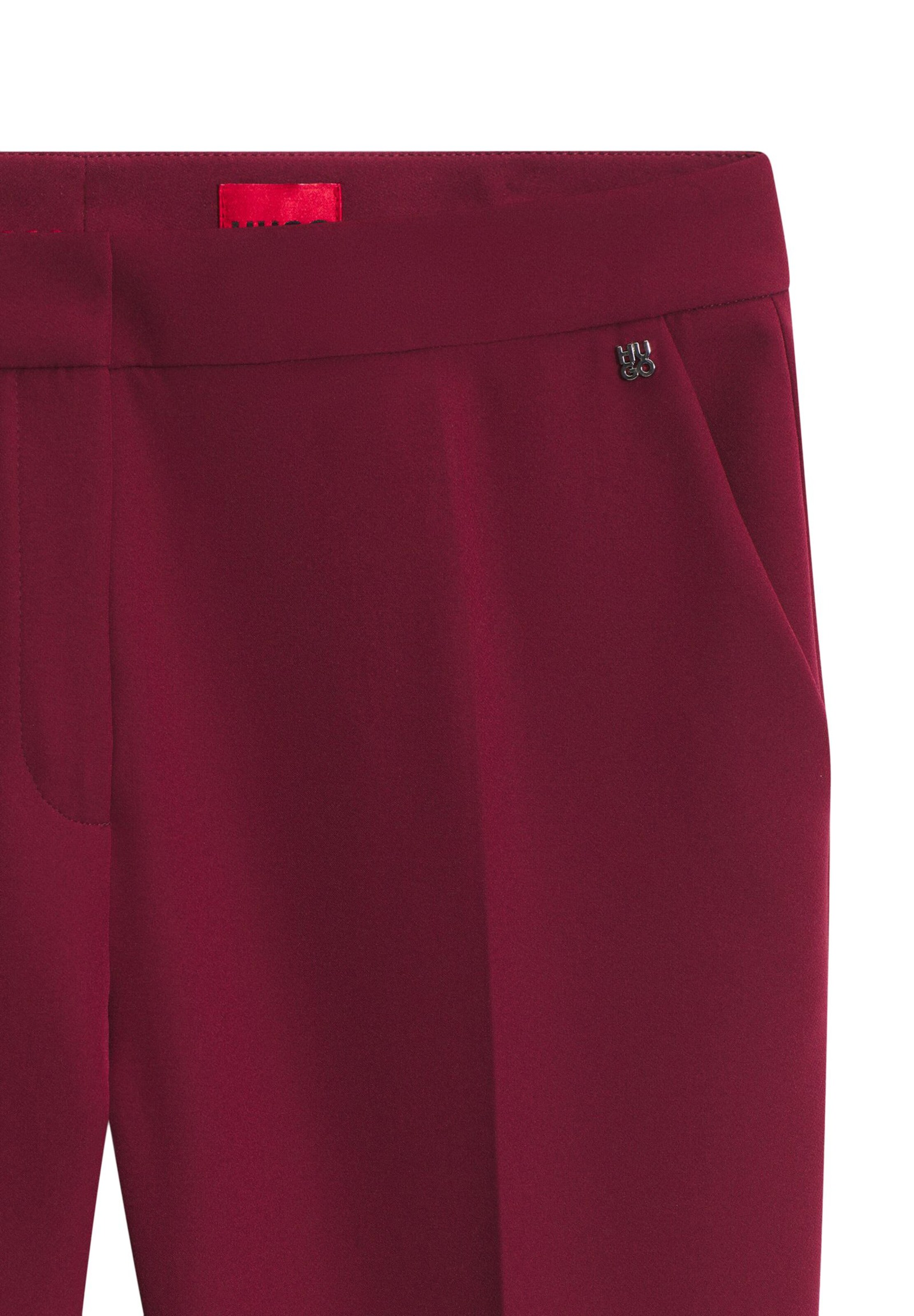 HUGO Slim fit Pleated Pants 'Hagonia-1' in Red