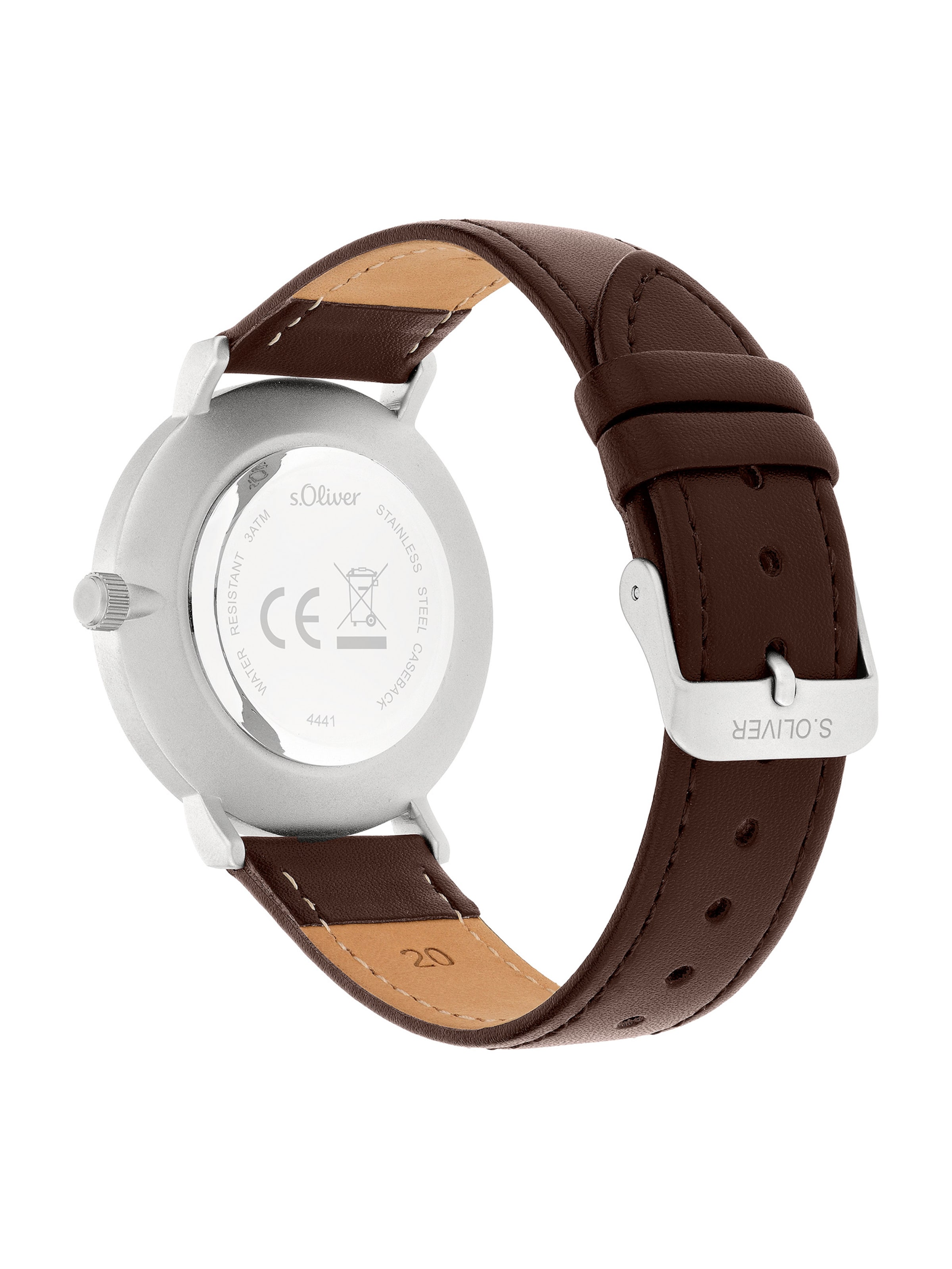s.Oliver Analog Watch in Brown