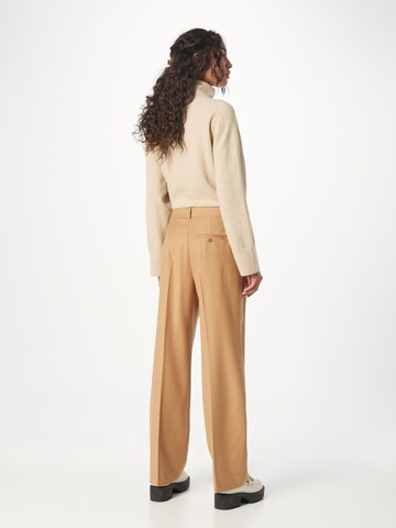 Designers Remix Loose fit Pleat-front trousers 'Edmund' in Beige