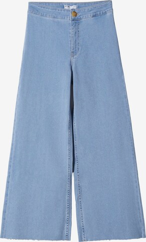 Bershka Wide leg Jeans in Blauw: voorkant