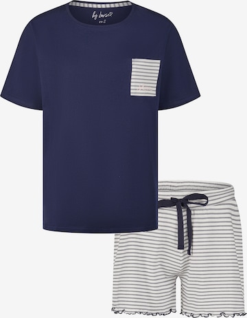 By Louise Korte pyjama in Blauw: voorkant