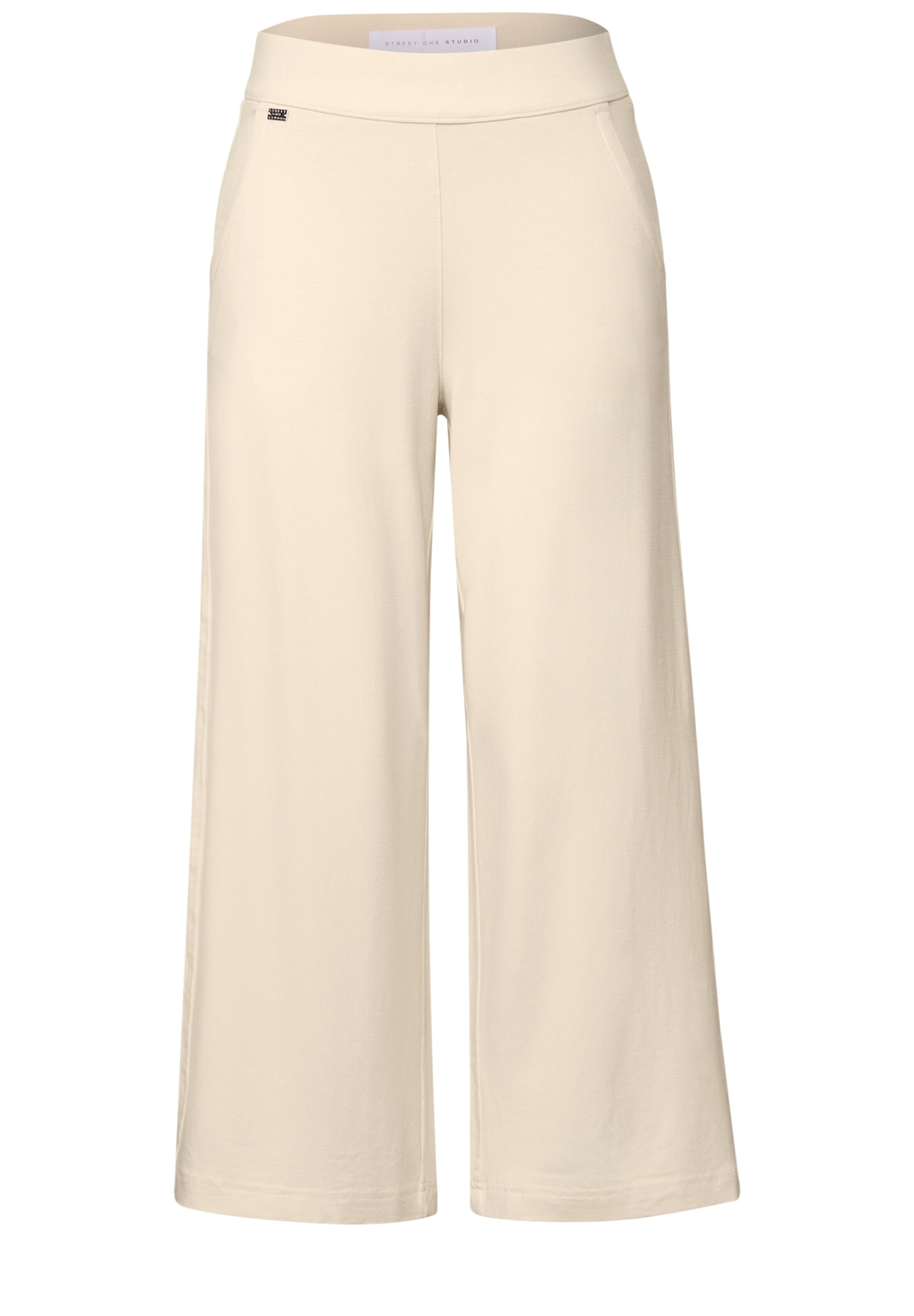 Street One Studio Wide Leg Hose in Beige: Vorderseite