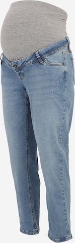 MAMALICIOUS Regular Jeans 'OLIVIA' in Blauw: voorkant