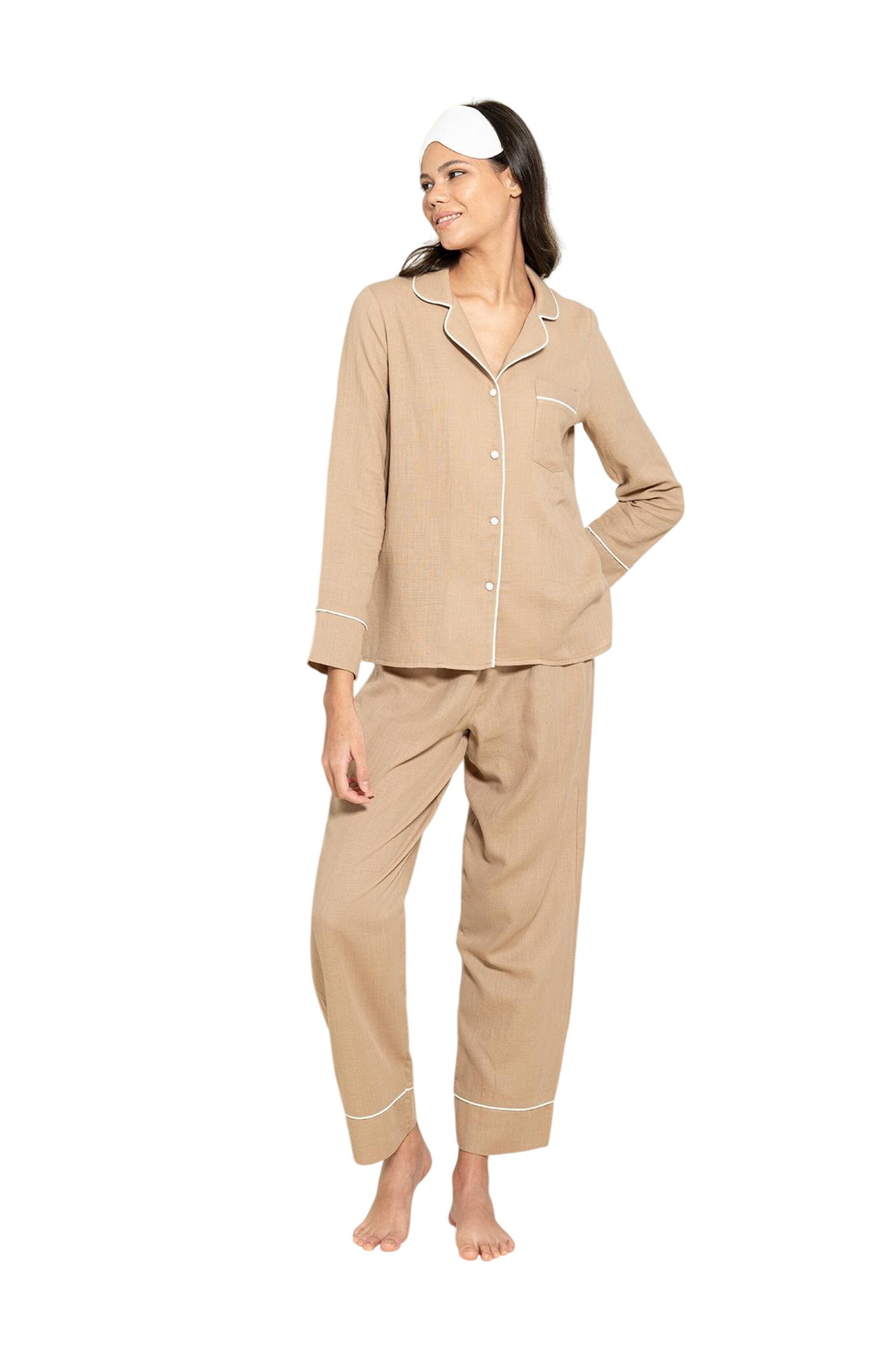 For You Moda Pajama in Brown: front