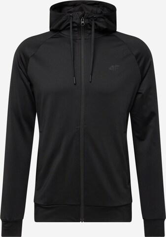 4F Sportsweatjacke in Schwarz: predná strana