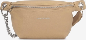Kazar Studio - Bolsa de cintura em bege: frente