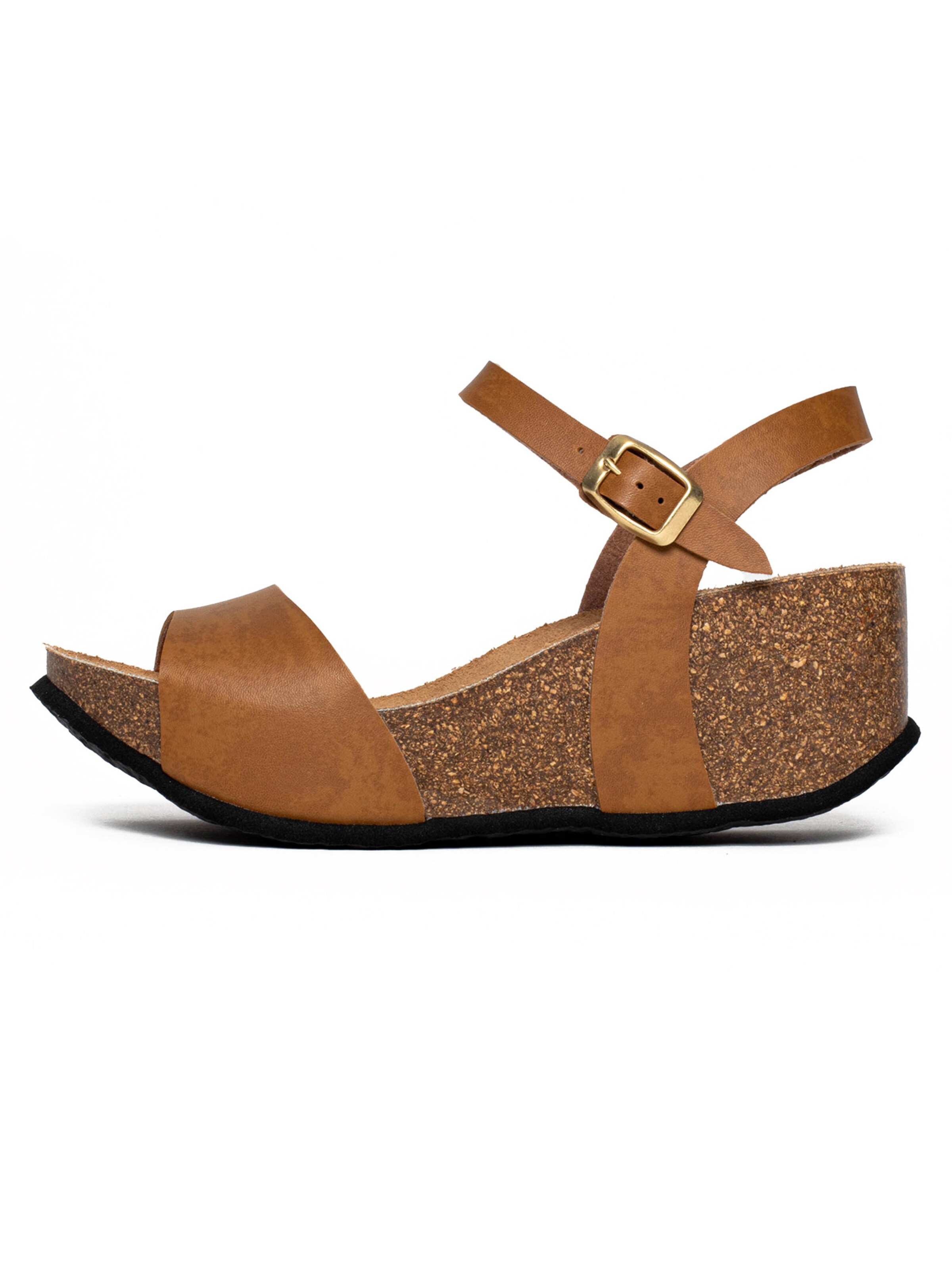 Sandale &#x27;Maya&#x27; de la Bayton pe maro: față