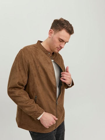 Jack & Jones Plus Between-Season Jacket in Brown