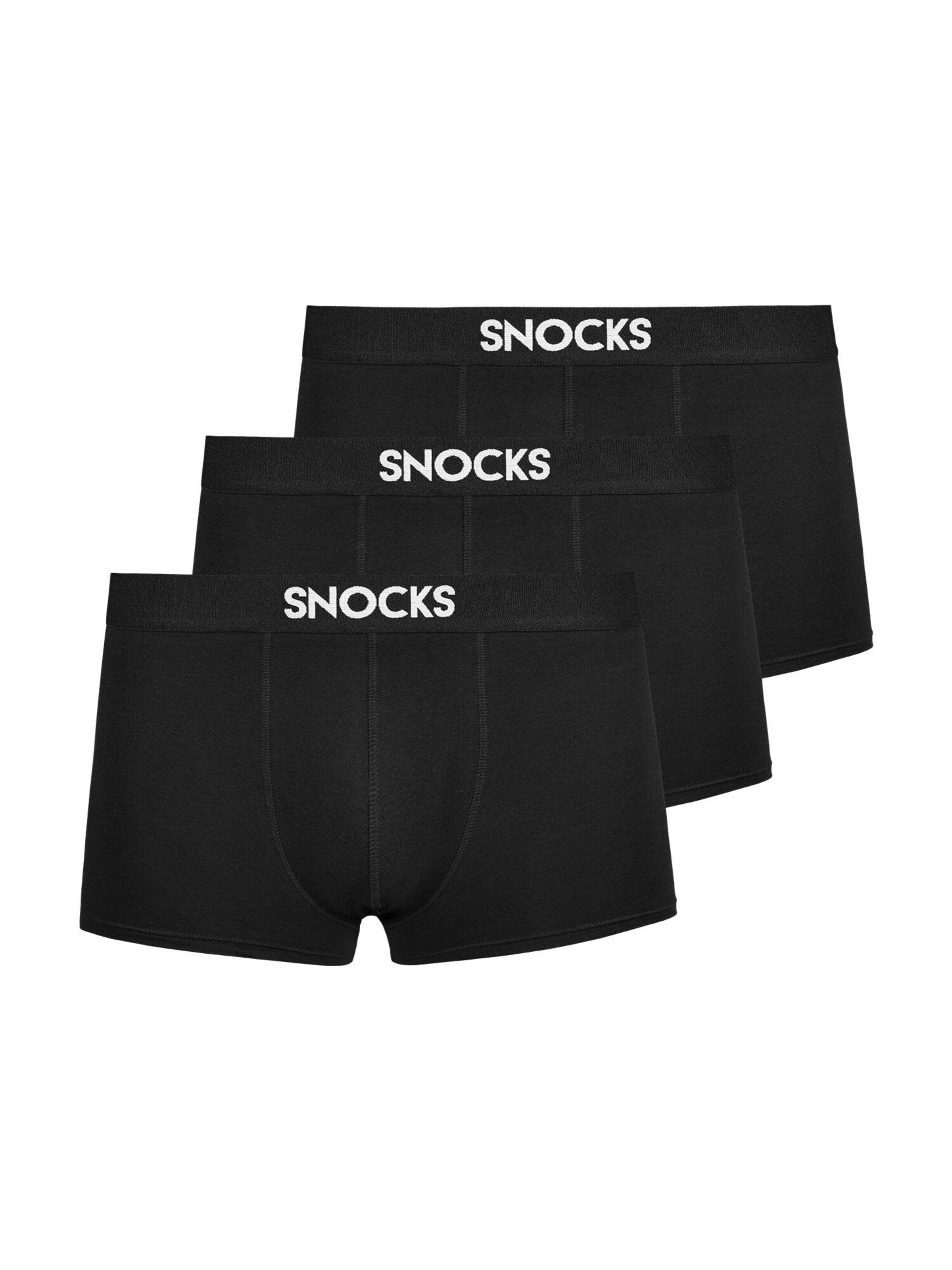 SNOCKS Boxer shorts in Black: front