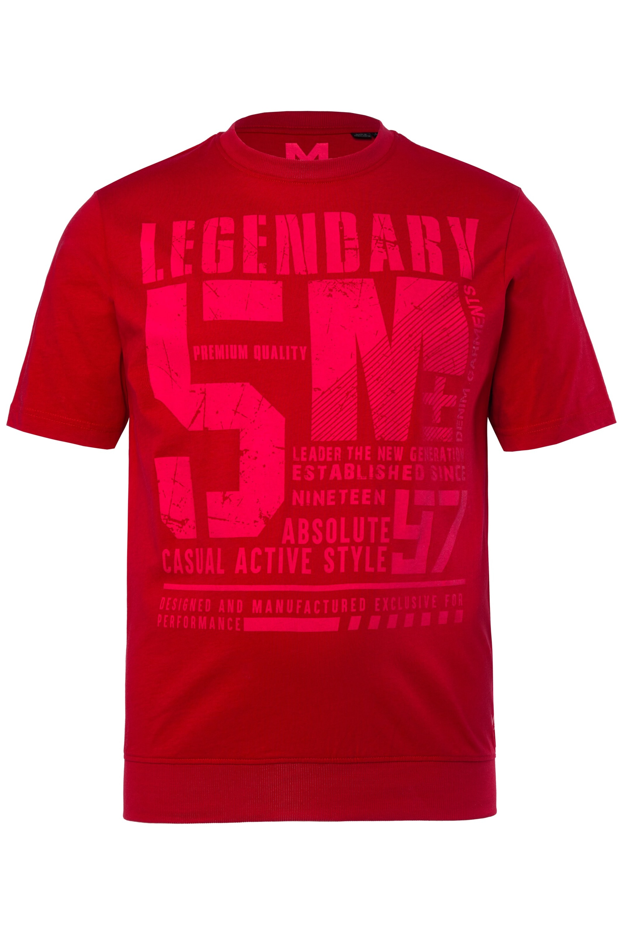 Men Plus Shirt in Rot: Vorderseite