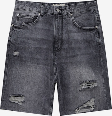 Pull&Bear Loosefit Jeans in Grijs: voorkant