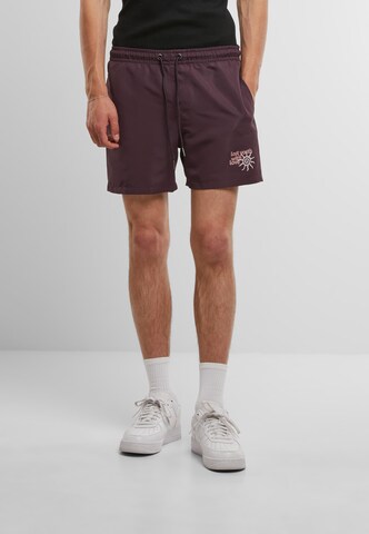 Regular Shorts de bain 'With Love' Lost Youth en violet : devant