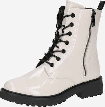 Stivaletto stringato di CAPRICE in bianco: frontale