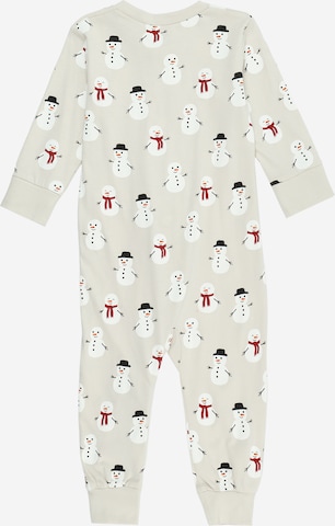 Lindex Schlafanzug 'Snowman' in Beige