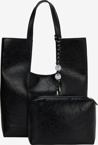 Shopper di usha WHITE LABEL in nero: frontale