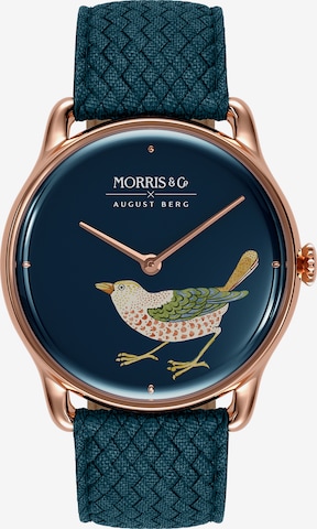 August Berg Analoog horloge in Blauw: voorkant